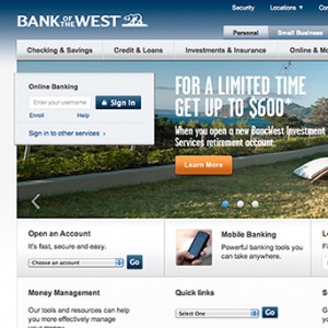 Bank of the West Homepage