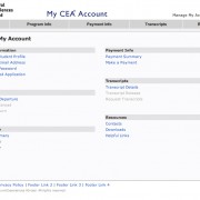 Student Portal Manage Account