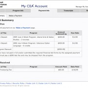 Student Portal Payment Info