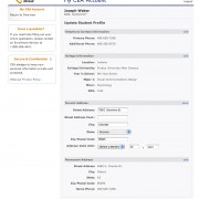 Updating Student Account